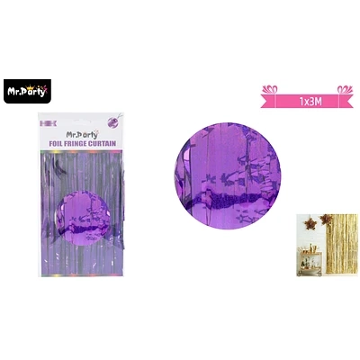 CORTINAS METALICAS MORADO HOLOGRAFICO 1M*3M - 1