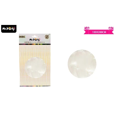 CORTINAS FLECOS TORNASOL BLANCO 1M*2M - 1