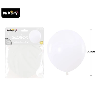 GLOBOS DE LATEX BLANCO MATE 90CM - 1