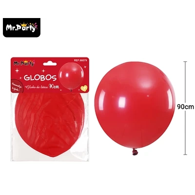 GLOBOS DE LATEX ROJO MATE 90CM - 1
