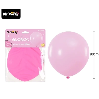 GLOBOS DE LATEX ROSA MATE 90CM - 1