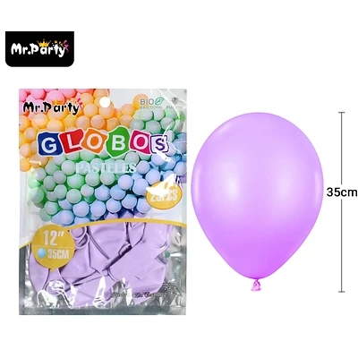 GLOBOS DE LATEX PASTEL VIOLETA 35CM 25PCS - 1