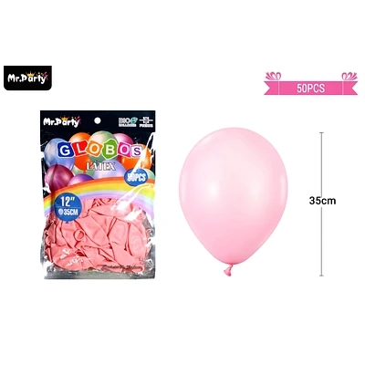 GLOBOS DE LATEX FUCSIA MATE 35CM 50PCS - 1