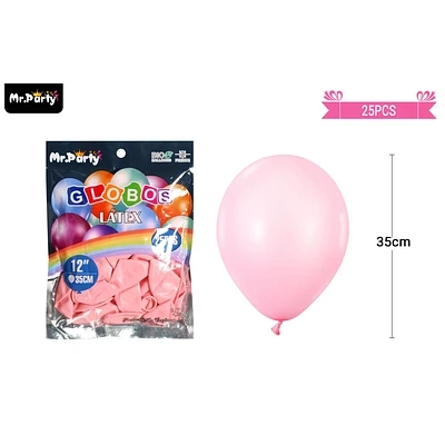 GLOBOS DE LATEX FUCSIA MATE 35CM 25PCS - 1