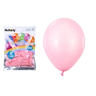 GLOBOS DE LATEX FUCSIA MATE 25CM 50PCS - 2