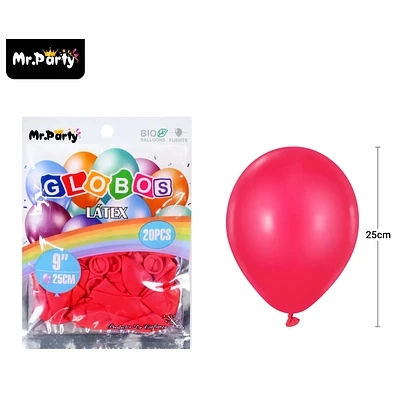 GLOBOS DE LATEX CORAL MATE 25CM 20PCS - 1