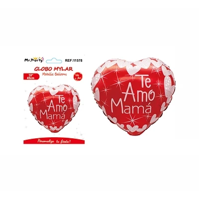 GLOBO METALICO CORAZON DIA DE LA MADRE 45CM - 1
