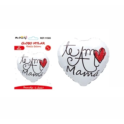 GLOBO METALICO CORAZON DIA DE LA MADRE 45CM - 1