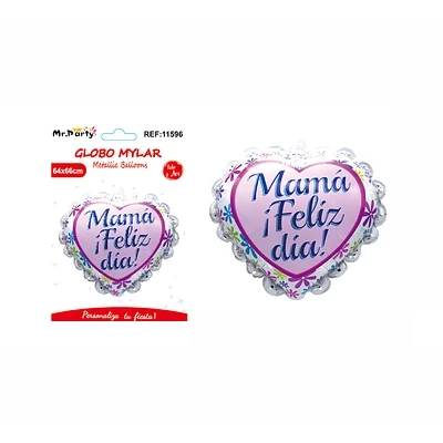 GLOBO METALICO CORAZON DIA DE LA MADRE 66*64CM - 1