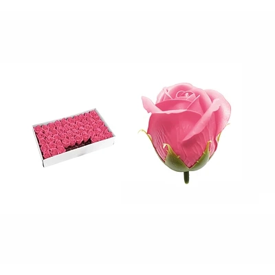 ROSAS DE JABON AROMATICAS 5CM 50 PIEZAS ROSADO - 1