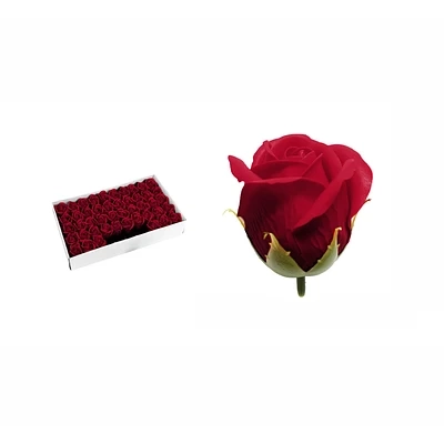 ROSAS DE JABON AROMATICAS 5CM 50 PIEZAS ROJO TINTO - 1