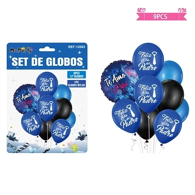 SET DE GLOBOS FELIZ DIA DEL PADRE 9PCS - 1