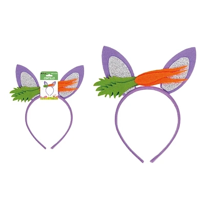 CINTILLO DE PASCUA CON OREJAS DE CONEJO Y ZANAHORIA - 1