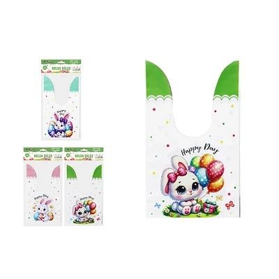 BOLSAS DE DULCES CON CONEJO PARA PASCUA 13.8*23CM 10PCS COLOR ALEATORIO - 1