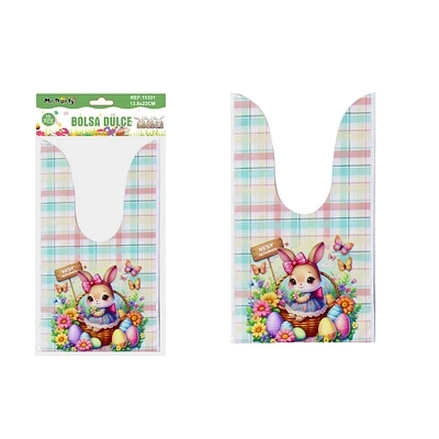 BOLSAS DE DULCES CON CONEJO PARA PASCUA 13.8*23CM 10PCS - 1