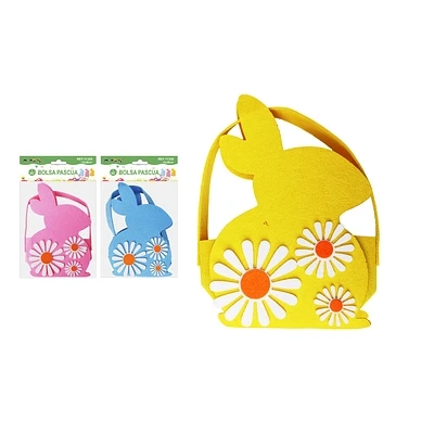 CANASTA CONEJO TELA COLOR ALEATORIO 13*28CM - 1