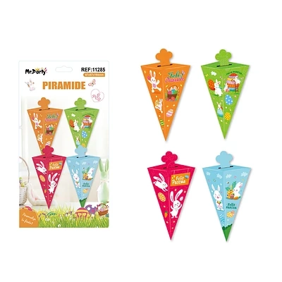 CAJA DE DULCES DE ZANAHORIA PARA PASCUA 6.7*6.7*19.4CM 6PCS COLOR ALEATORIO - 1