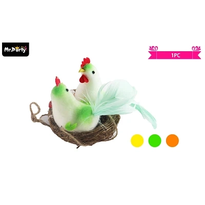 ADORNO DE POLLITO PARA PASCUA COLOR ALEATORIO - 1
