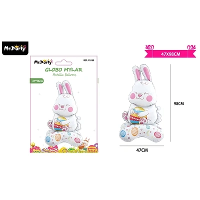 GLOBO METALICO DE CONEJO DE PASCUA 47*98CM - 1