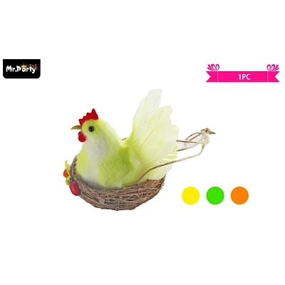ADORNO DE POLLITO PARA PASCUA COLOR ALEATORIO - 1