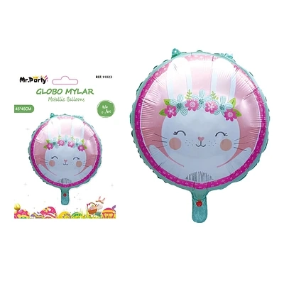 GLOBO METALICO CON CONEJO DE PASCUA 45CM - 2