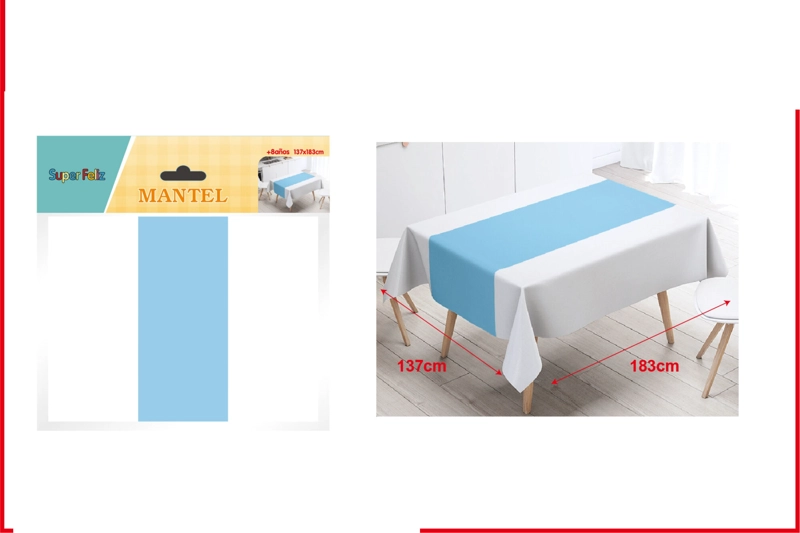 MANTELES (BLANCO Y AZUL PASTEL) - 1