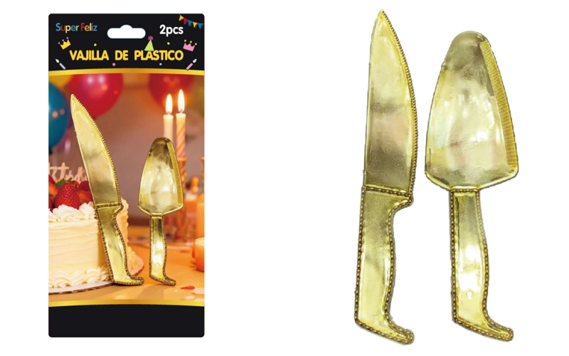 CUCHILLO 2PCS DORADO - 1