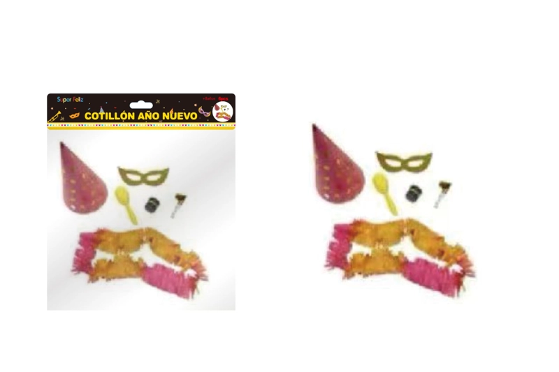 SET DE COTILLON AÑO NUEVO (ROSA/DORADO) - 1