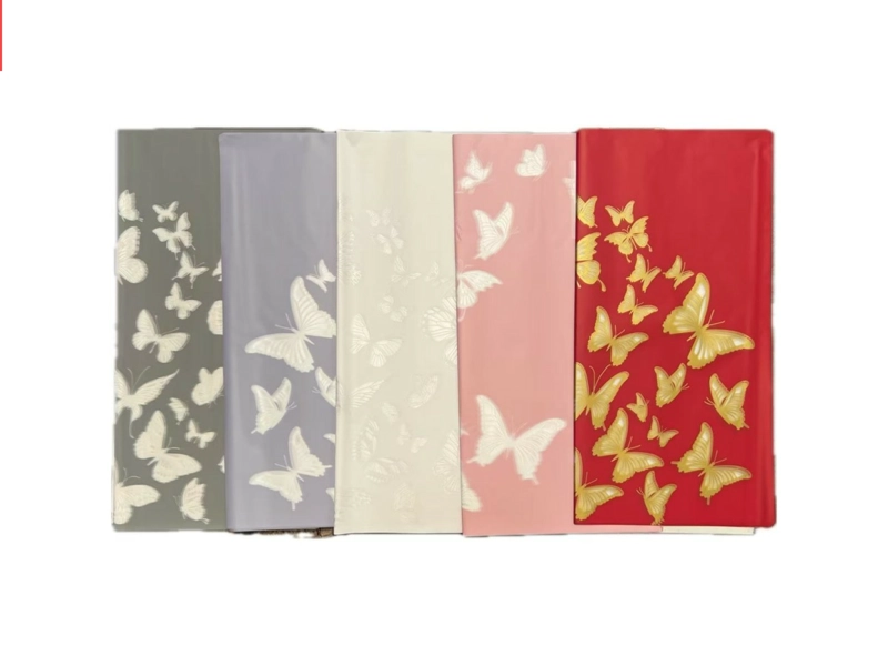 PAPEL COREANO MULTICOLOR DE MARIPOSAS - 1
