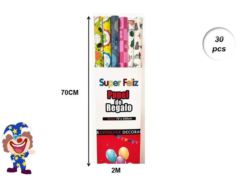 PAPEL DE REGALO ESTAMPADO VARIADO 70 CM - 1
