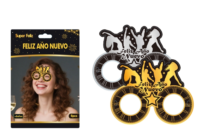 ANTIFAZ AÑO NUEVO (DORADO/PLATEADO/FIESTA/ESTRELLA) - 1