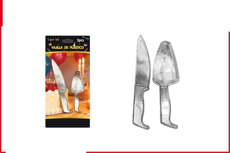 CUCHILLO 2PCS PLATEADO - 1