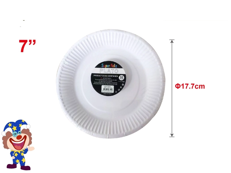 PLATO 50 UNIDADES 7/18 CM - 1