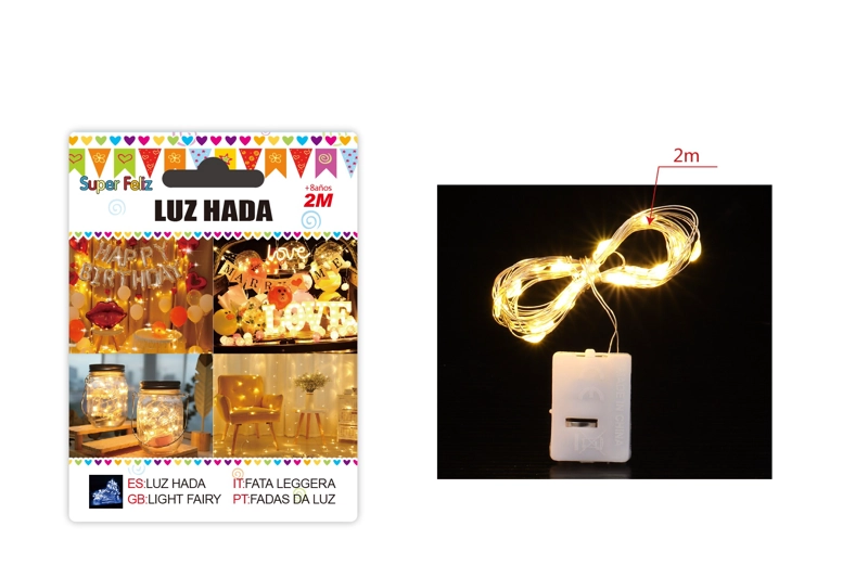 LAMPARA DE ALAMBRE (LUZ AMARILLA) 2CM - 1