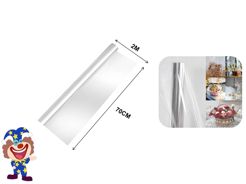PAPEL DE REGALO PLATEADO 2 M X 70 CM - 1