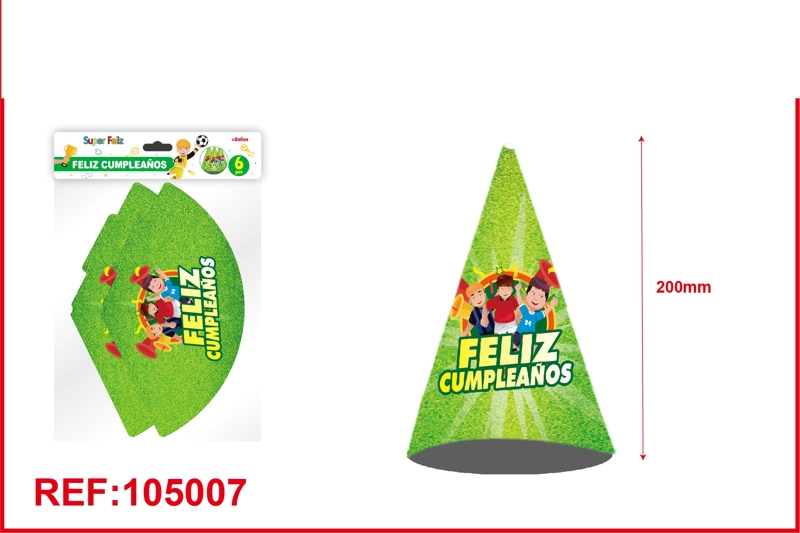 GORRO DE COPA DEL MUNDO (FELIZ CUMPLEAÑOS/VERDE/AMARILLO) - 1