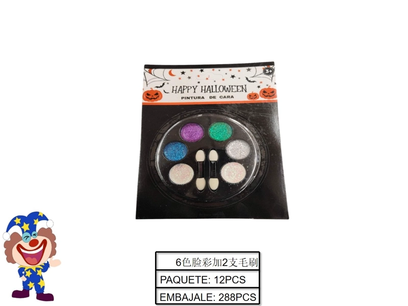 HALLOWEEN (PINTURA FACIAL /BLANCO/MORADO/AZUL/VERDE) - 1