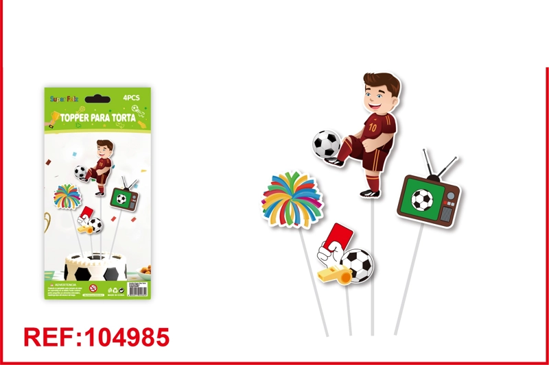 TOPPER DE COPA DEL MUNDO 4PCS (POMPOM) - 1