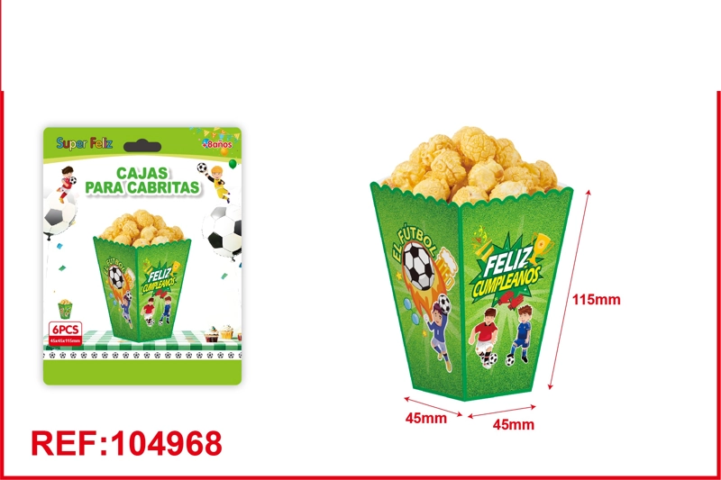 CAJA POP CORN DE COPA DEL MUNDO (PELOTA) - 1
