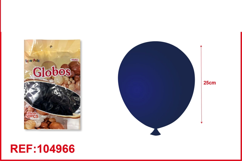 GLOBOS DE LATEX DE COLORES  RETRO AZUL REY - 1