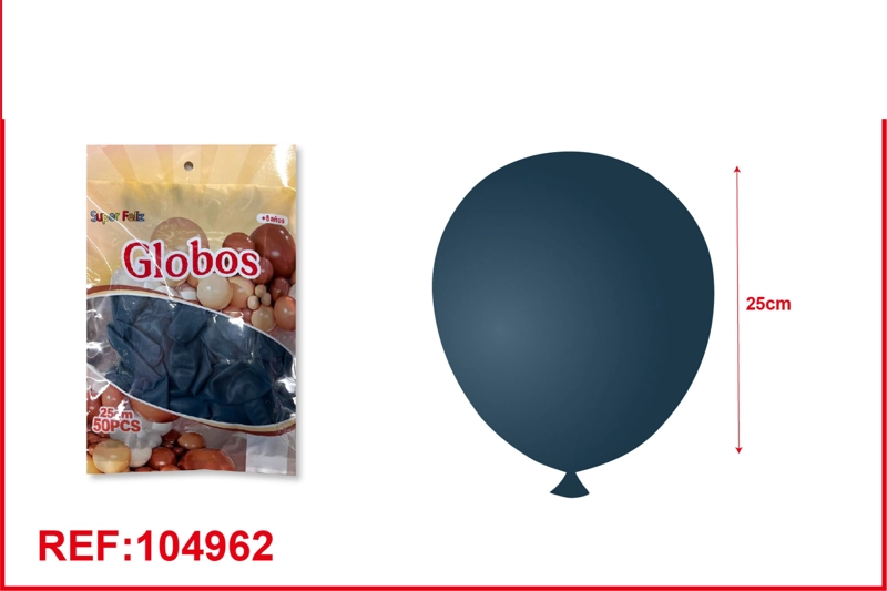 GLOBOS DE LATEX DE COLORES  RETRO AZUL (OSCURO) - 1