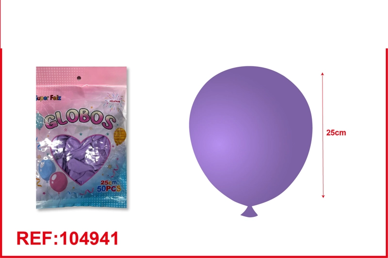 GLOBOS LATEX DE MACARON COLOR MORADO 50PCS - 1