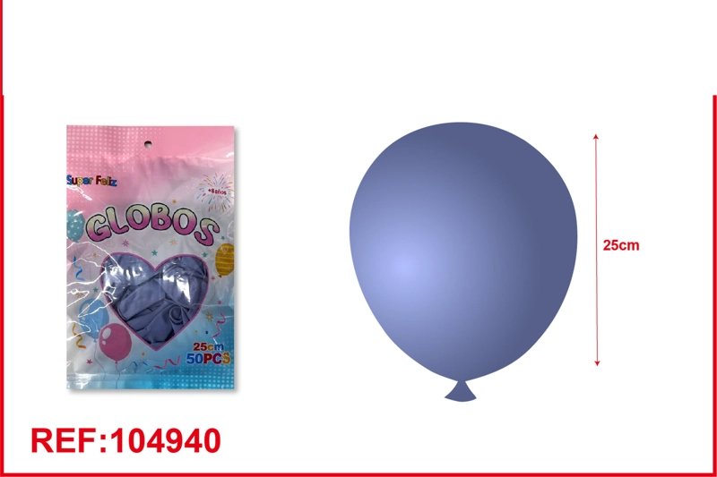 GLOBOS LATEX DE MACARON COLOR GRIS 50PCS - 1