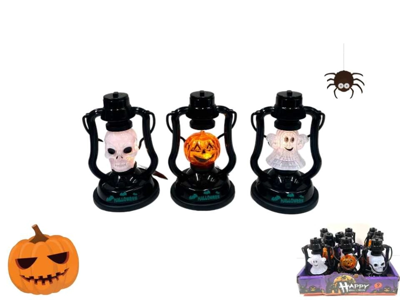 HALLOWEEN (LAMPARAS DE ESQUELETO, FANTASMA Y CALABAZA) - 1