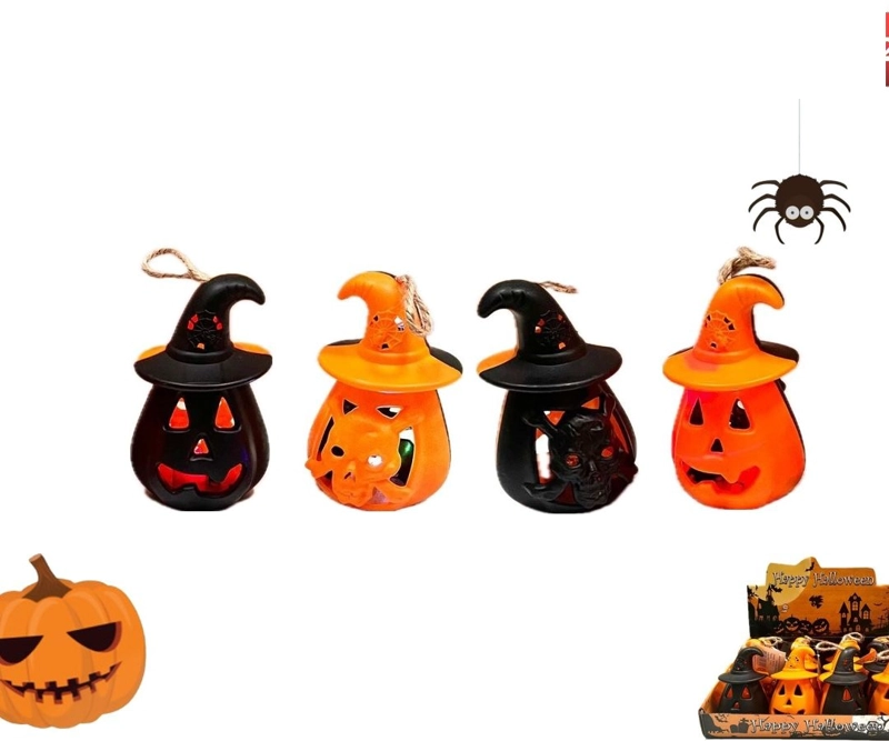HALLOWEEN (DECORACCION CALABAZA CON GORROS) - 1