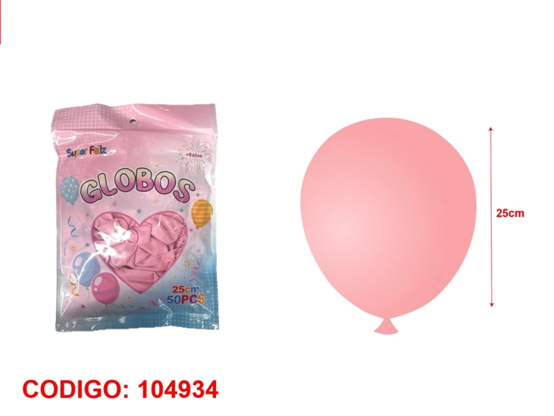 GLOBOS LATEX DE MACARON FUCSIA 50PCS - 1