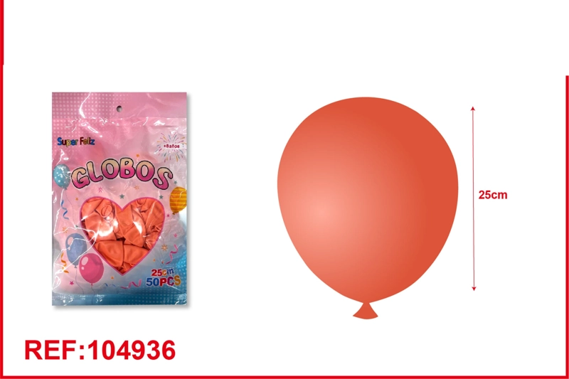 GLOBOS LATEX DE MACARON COLOR ROSA 50PCS - 1