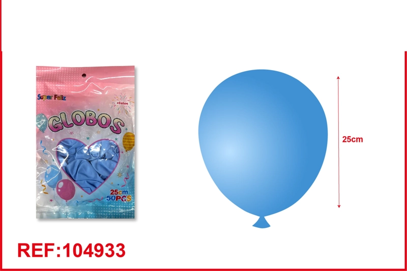 GLOBOS LATEX DE MACARON AZUL 50PCS (CLARO) - 1