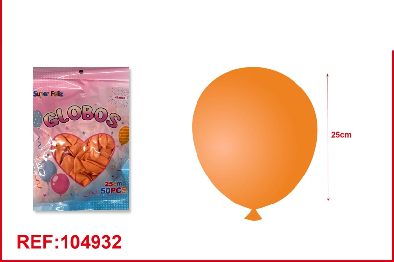 GLOBOS LATEX DE MACARON NARANJA 50PCS - 1