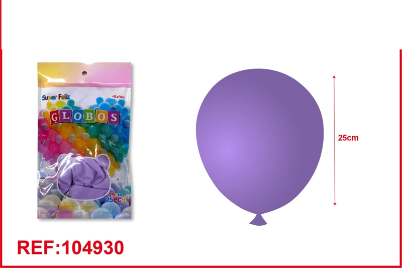 GLOBOS LATEX DE MACARON MORADO 25PCS - 1